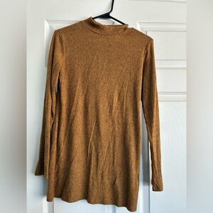 Mustard Ribbed Long Sleeve Maternity Top